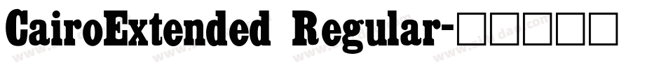 CairoExtended Regular字体转换
